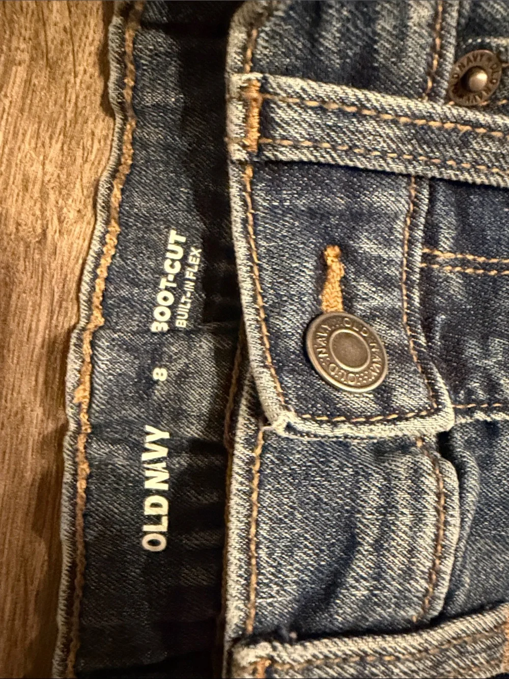 Old Navy Straight-Leg Medium Blue Denim Jeans